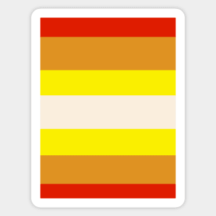 Red, Orange & Yellow Retro Stripe Sticker